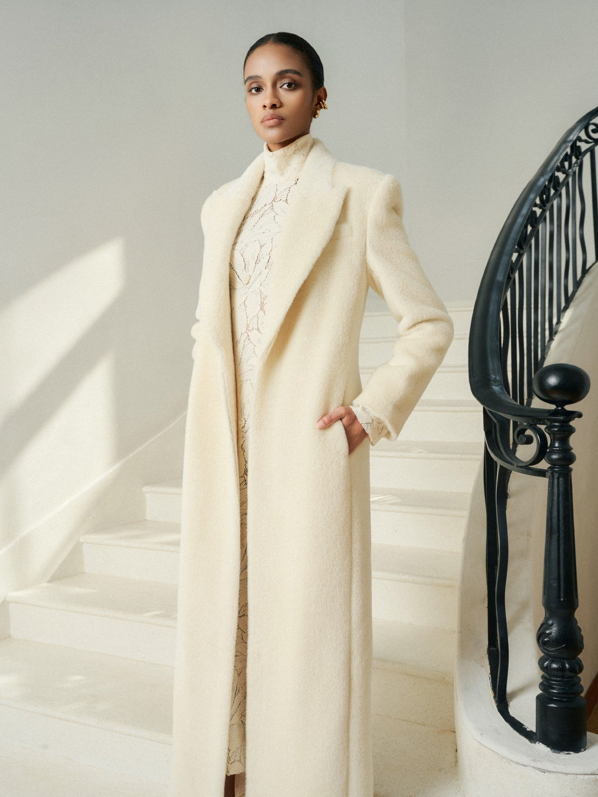 Nara Premium Alpaca Long Coat – image 2