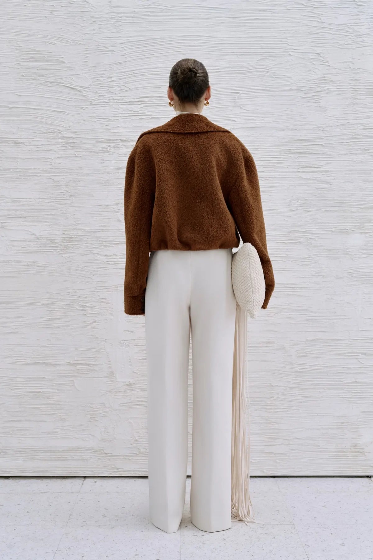 Amara Cropped Alpaca Oversize Jacket