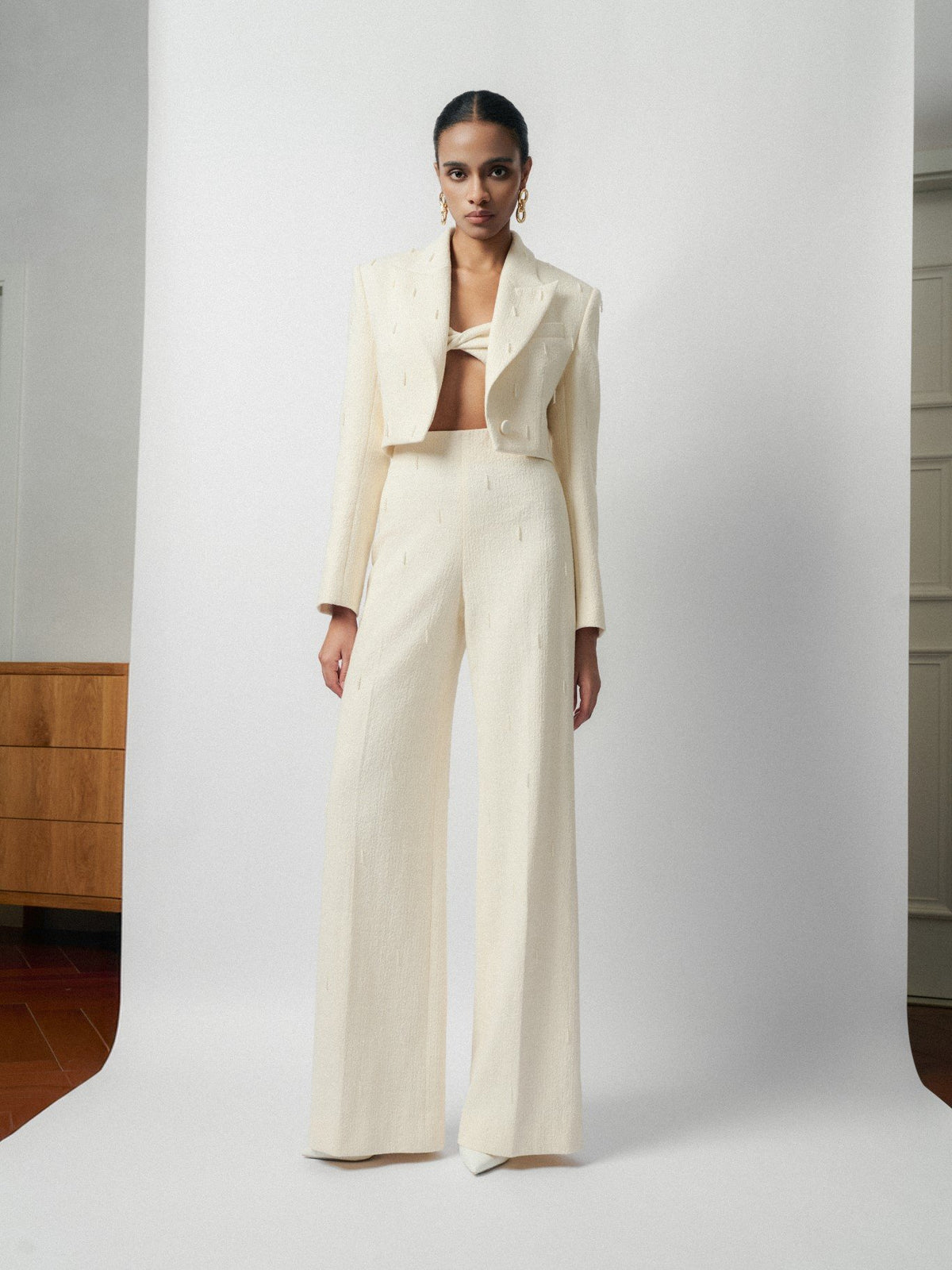 Anie Emb Wool Cropped Jacket – image 2