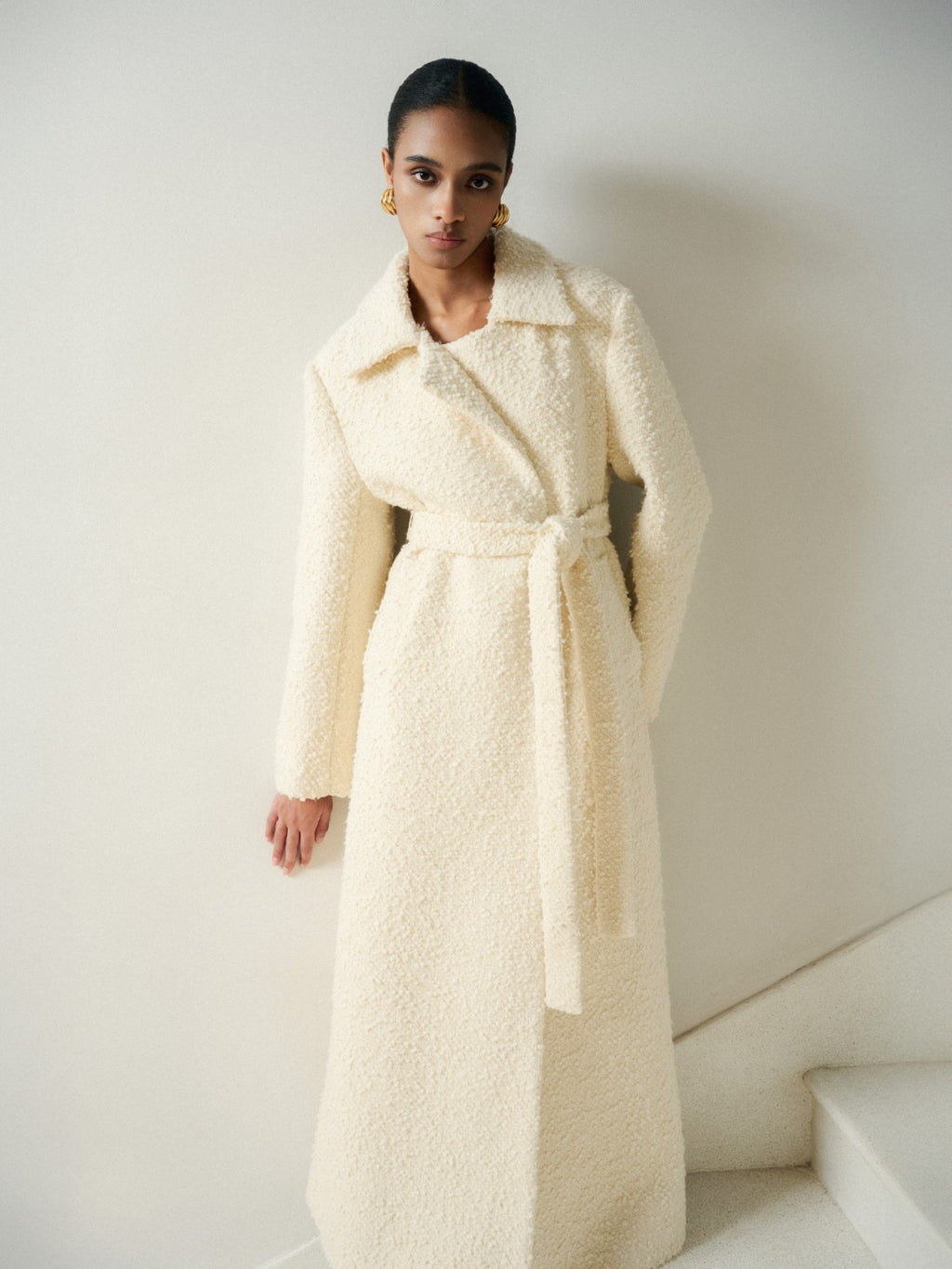 Nadi Wool- Blend Tweed Long Coat – image 3