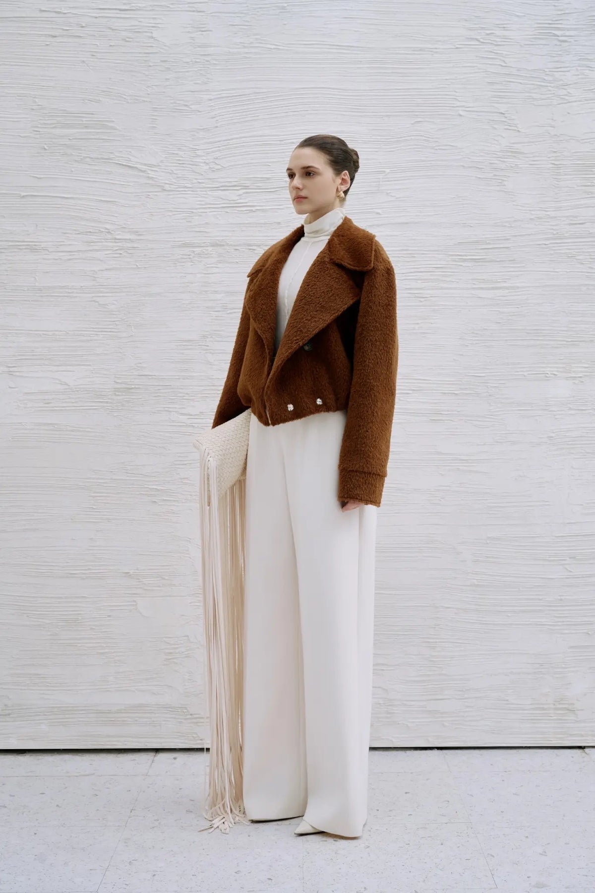 Amara Cropped Alpaca Oversize Jacket