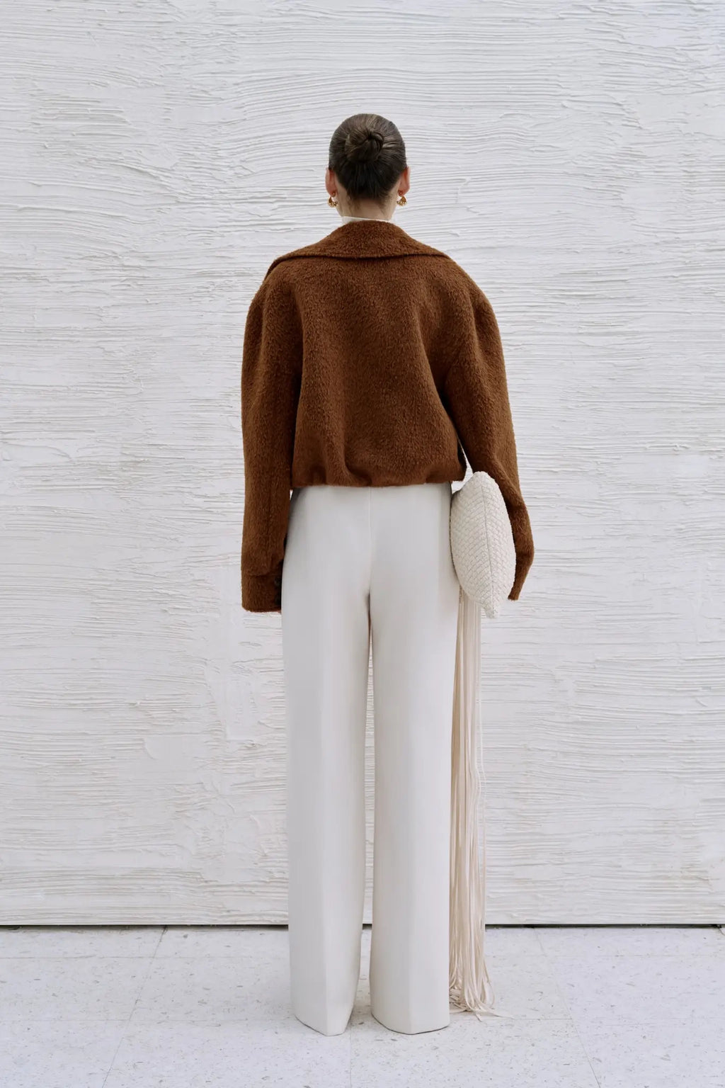 Amara Cropped Alpaca Oversize Jacket