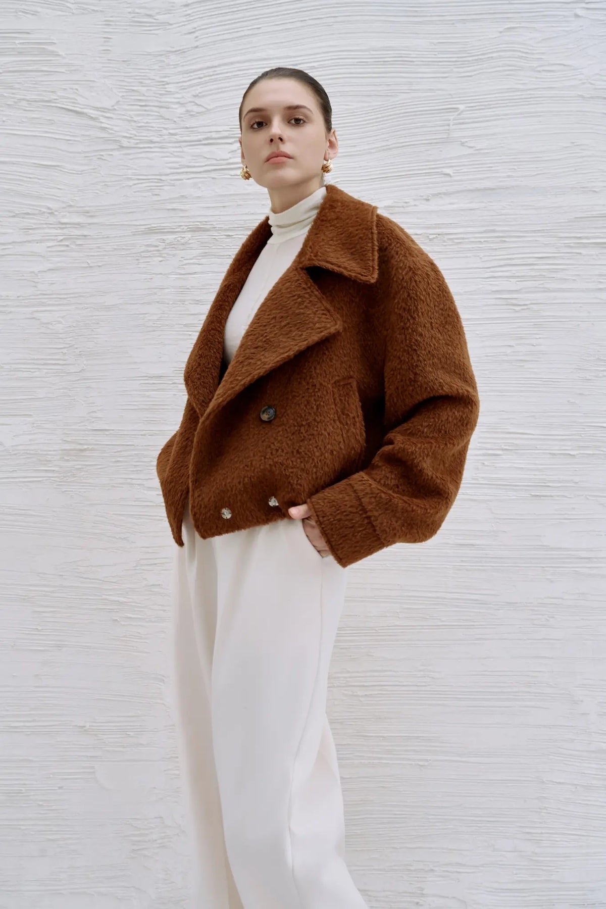 Amara Cropped Alpaca Jacket by WHITE ANT Scandinavia