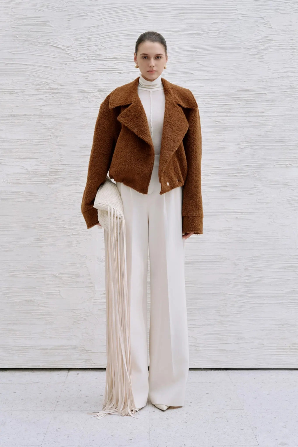 Amara Cropped Alpaca Oversize Jacket