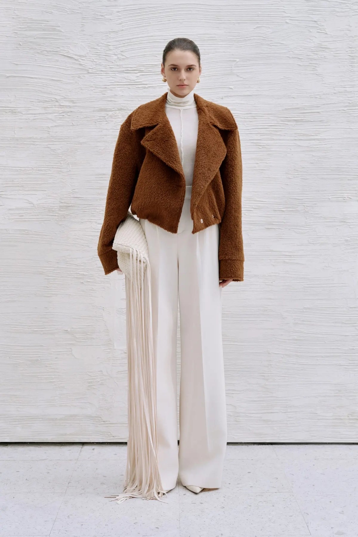 Amara Cropped Alpaca Oversize Jacket