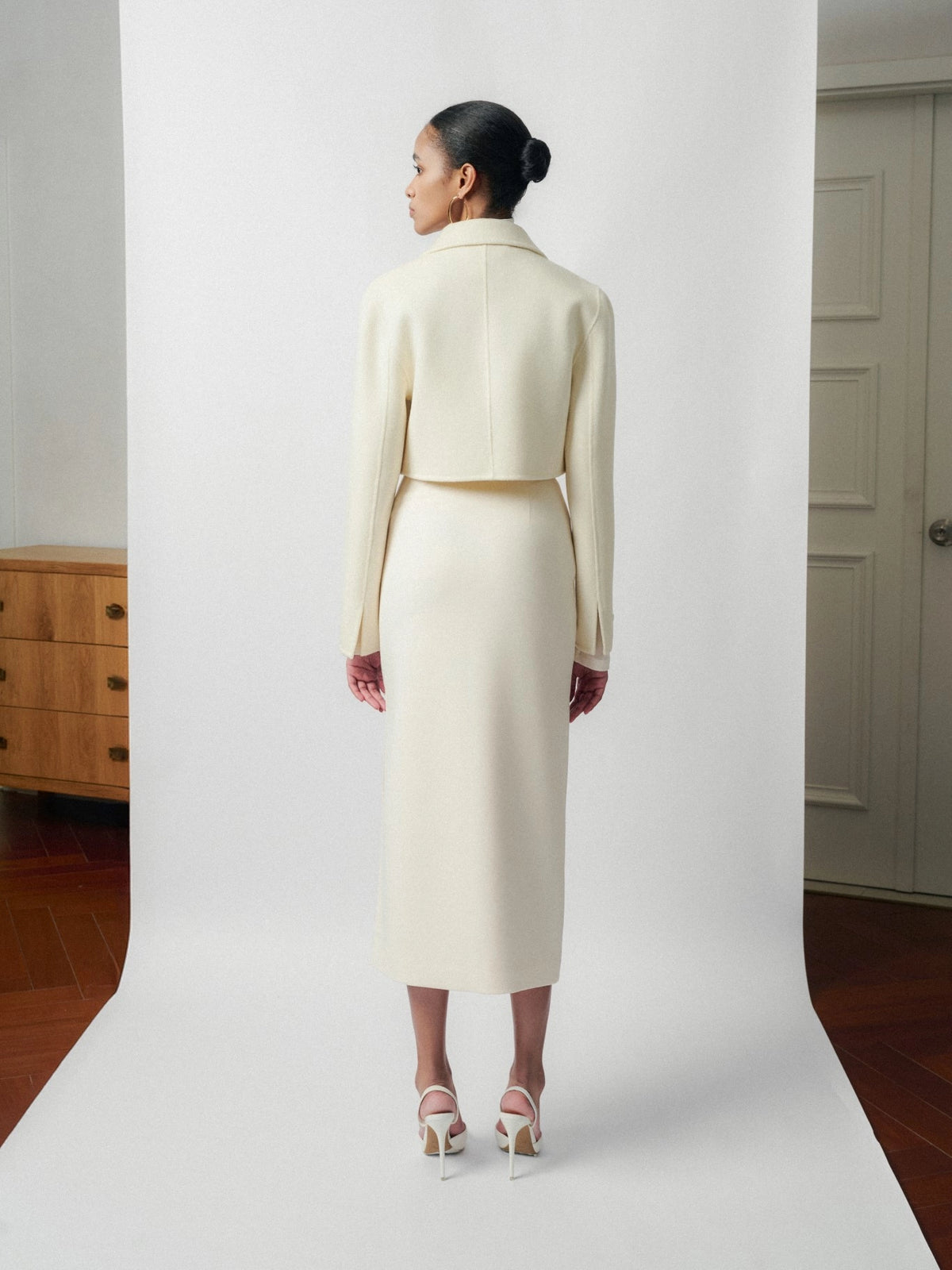 Erin Draped Midi Skirt