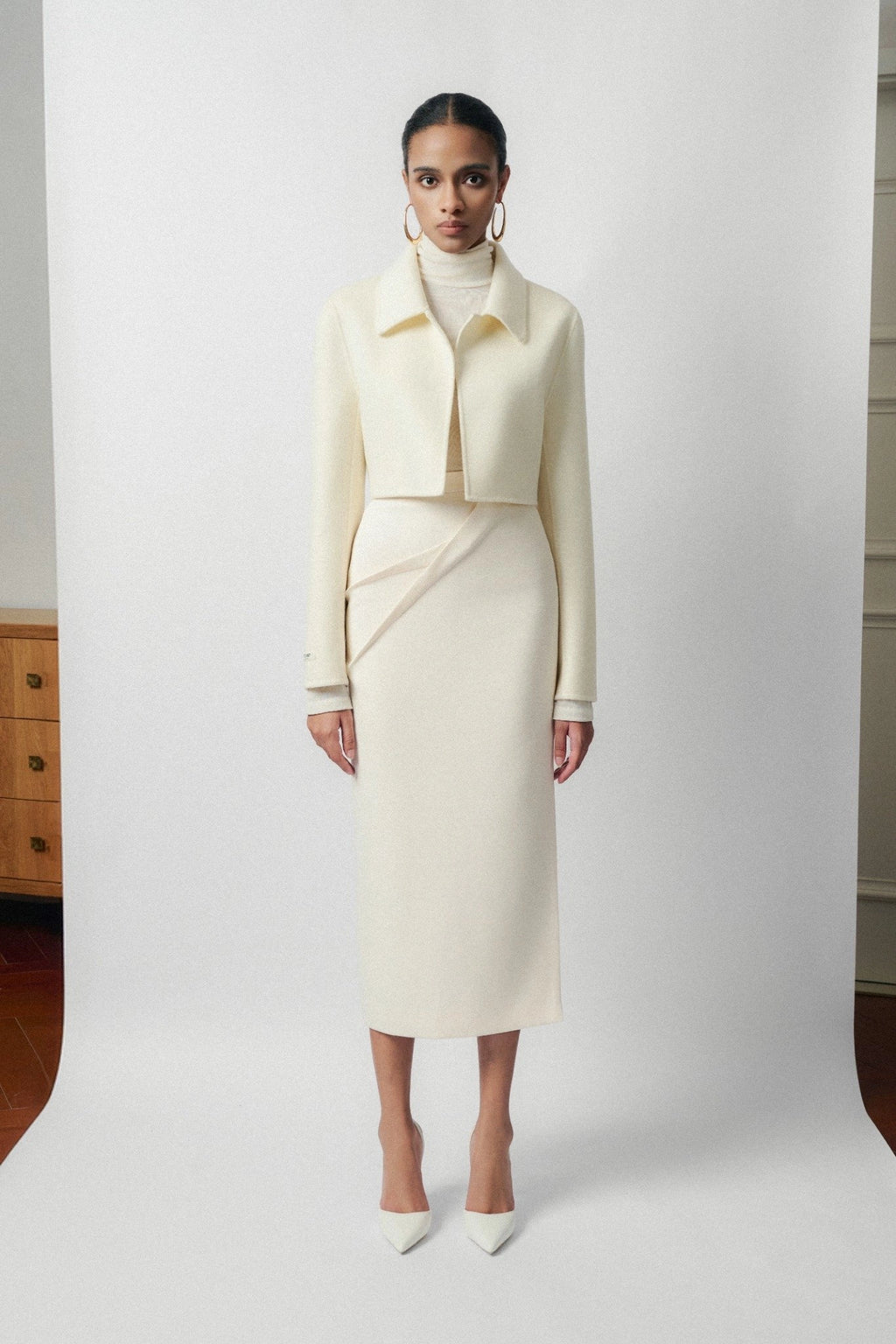 Erin Draped Midi Skirt by WHITE ANT Scandinavia