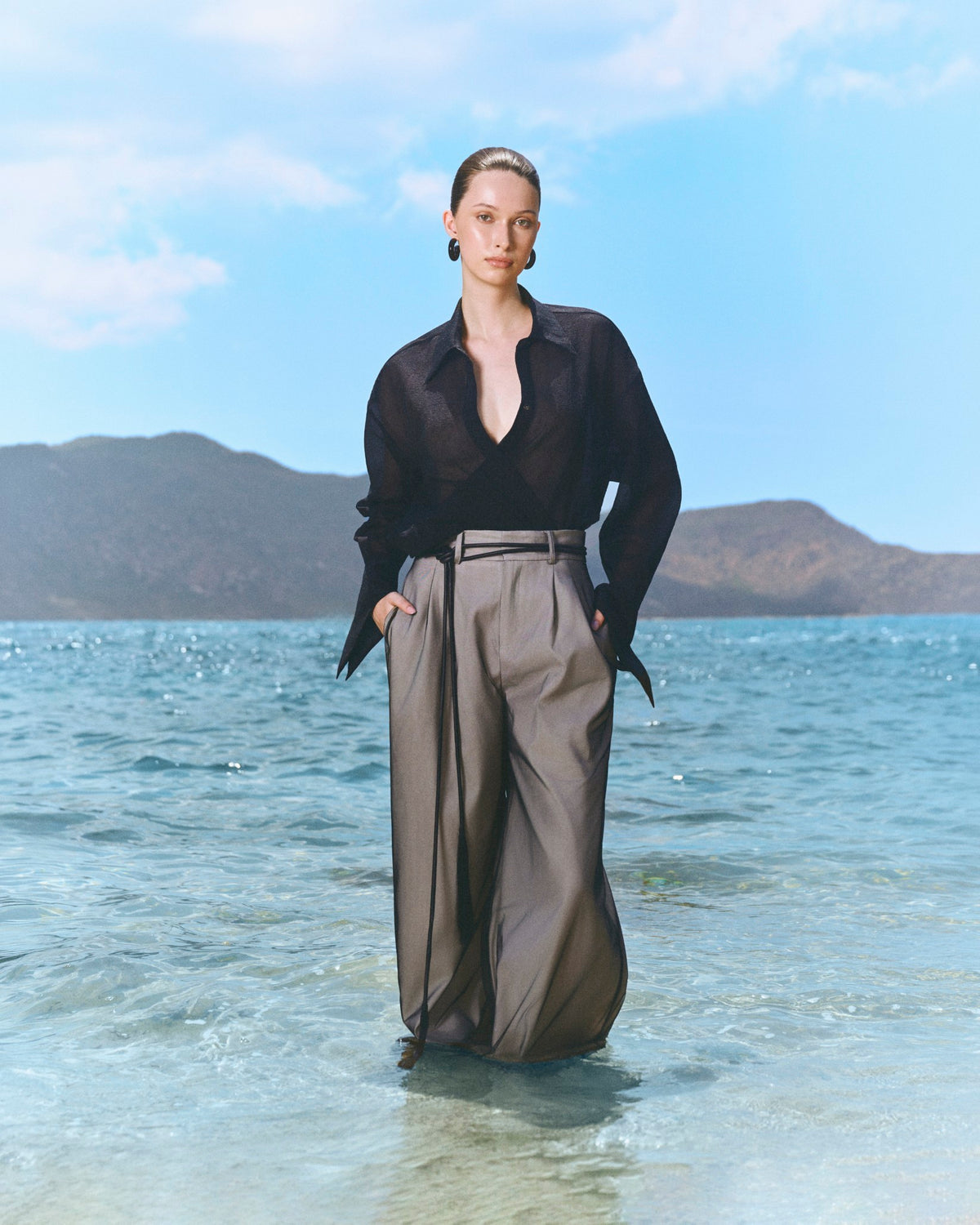 Ventra Wide-Leg Mesh Panel Pants