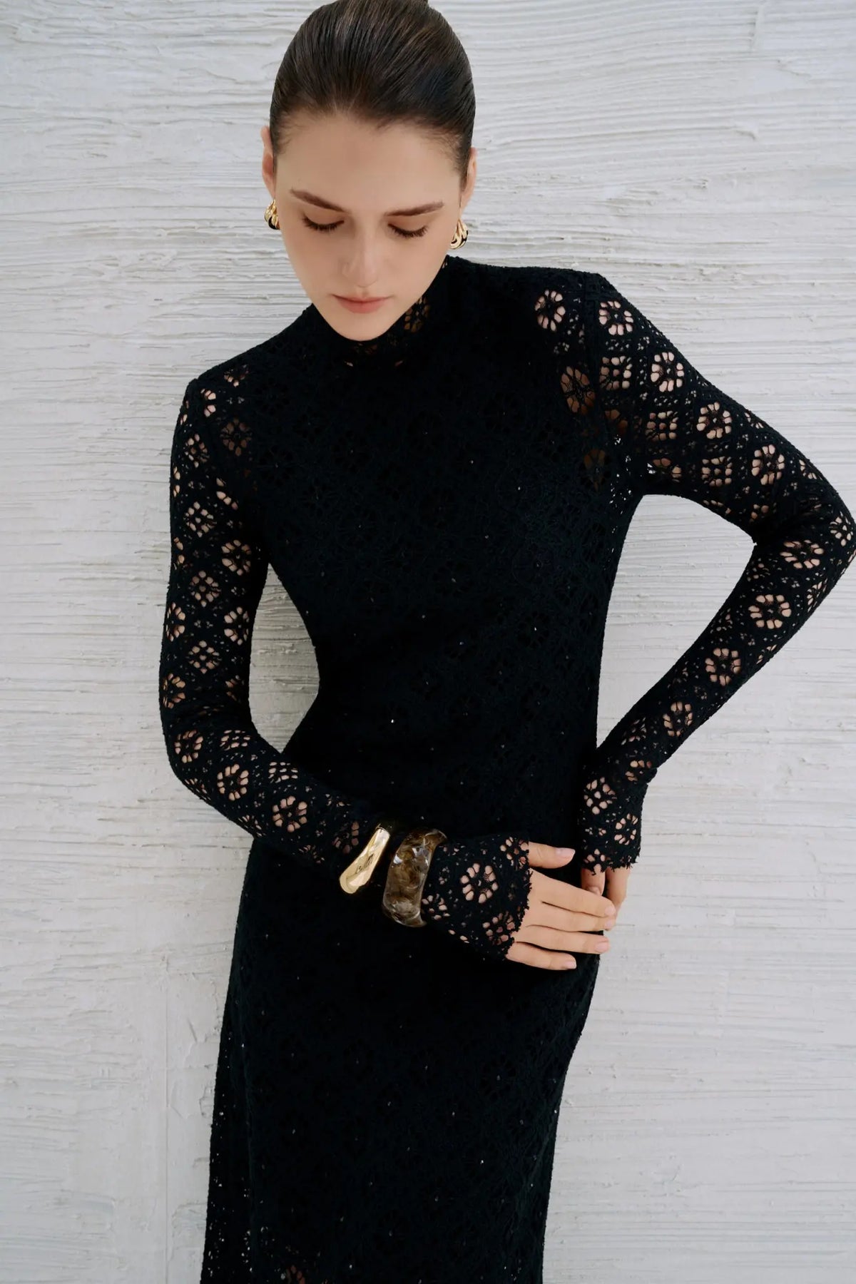 Binnat Emb Lace Long Dress – image 11