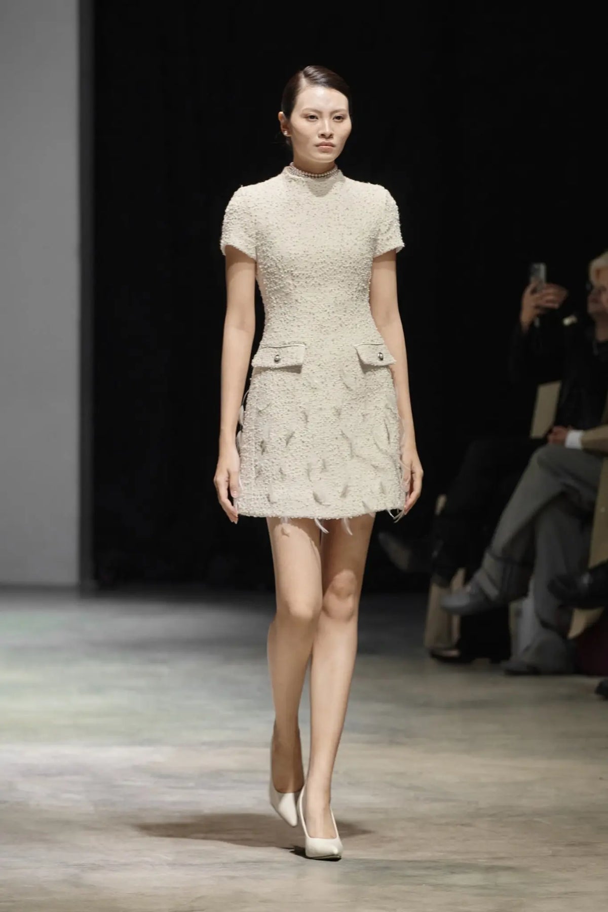 Mogan Emb Mini Dress – image 3