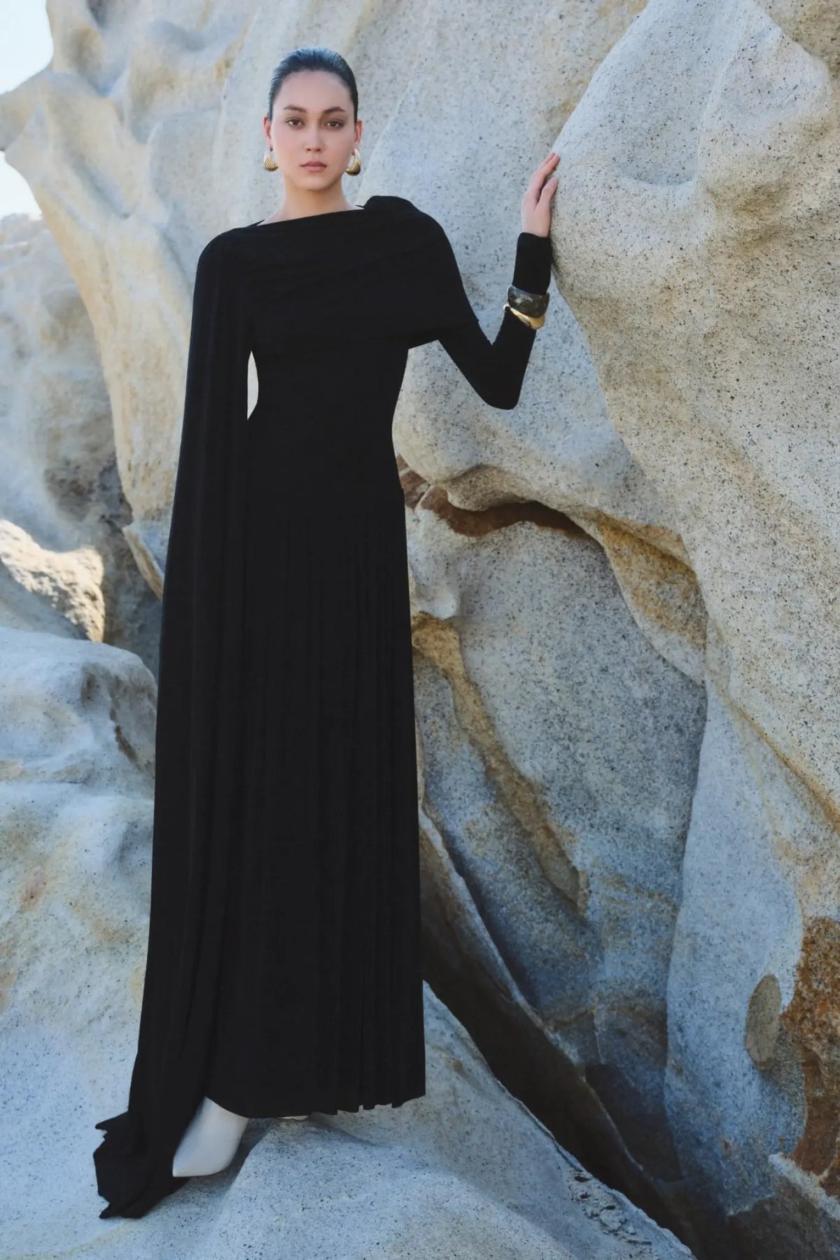 Danny Draped Long Dress – image 5