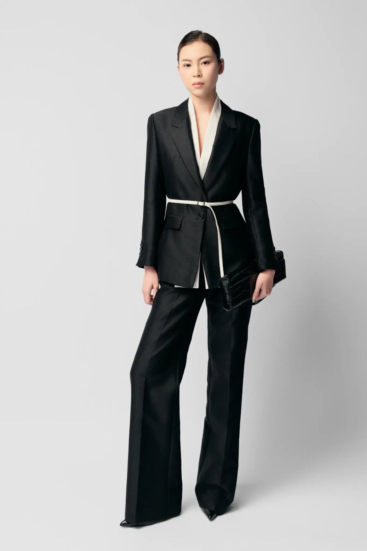 Tailored Wool Silk Wide - Leg Pants – image 4