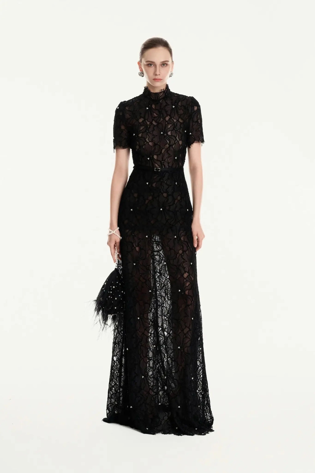 LACE BLOOM GOWN DRESS