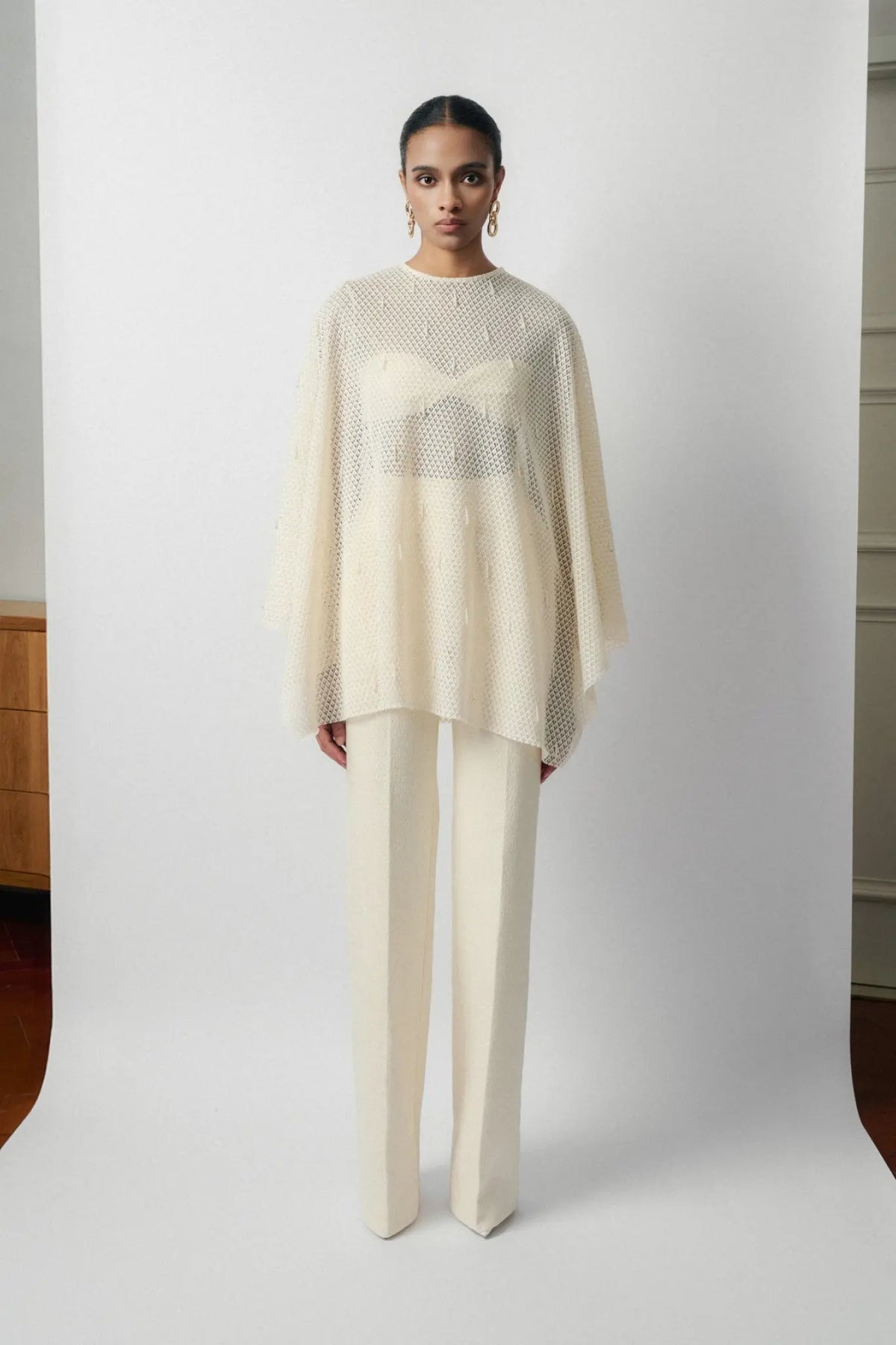 NORA WOOL STRAIGHT-LEG PANTS