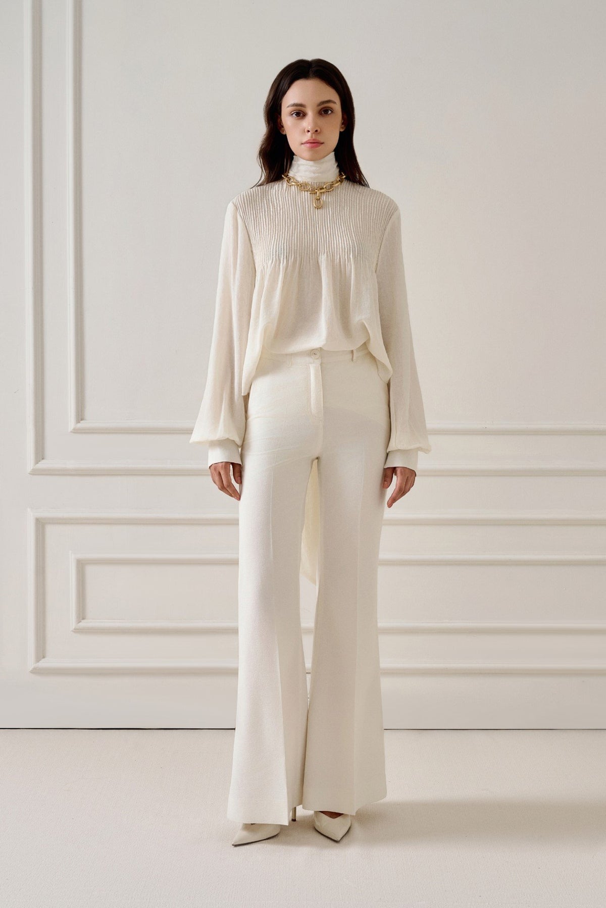PATRICIA TIE-NECK BLOUSE