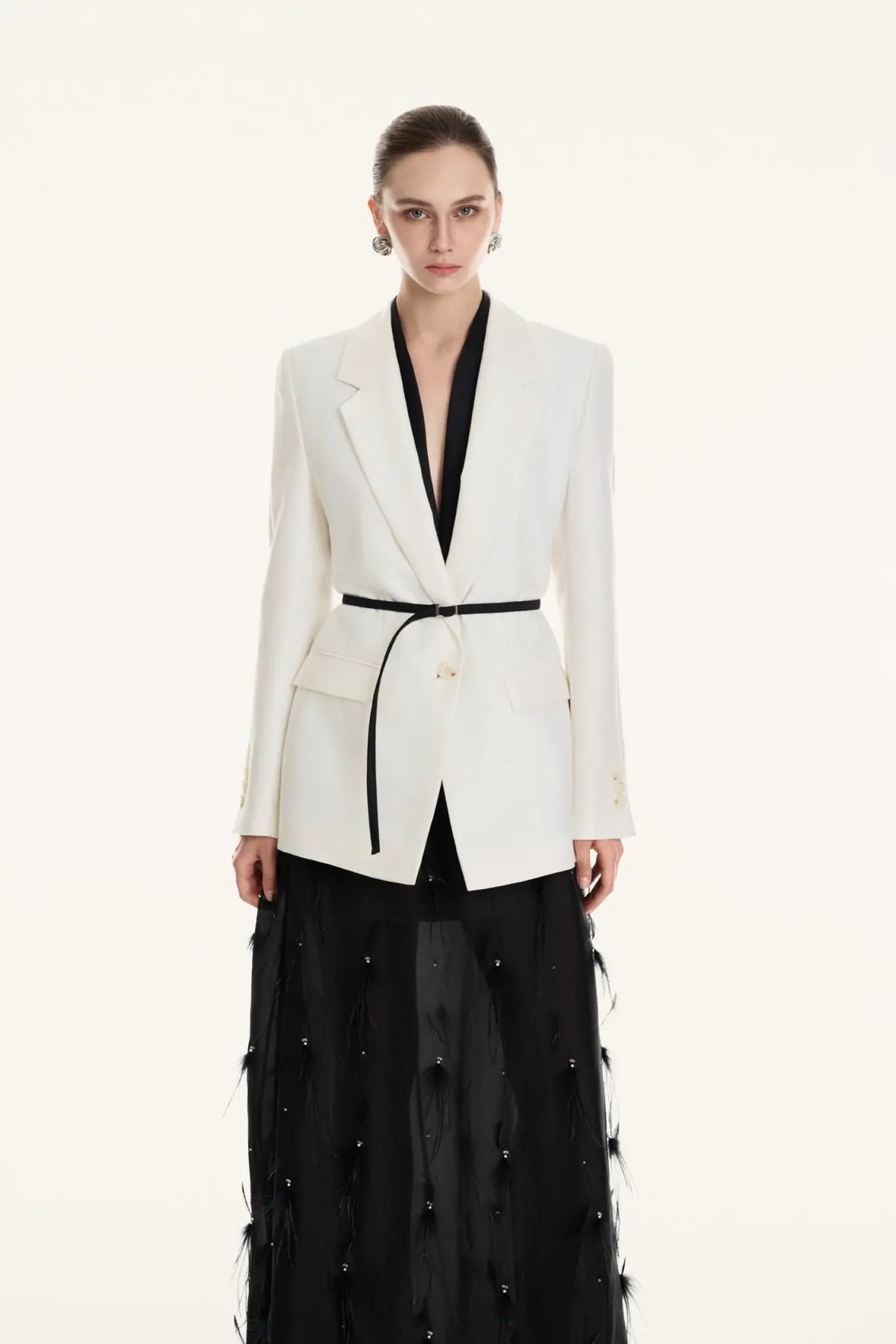 Odile Double-Layer Neck Blazer – image 19
